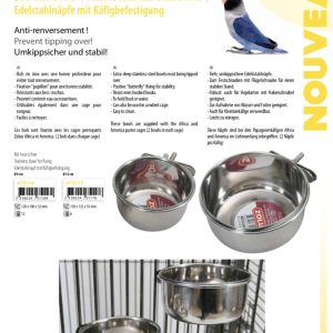 BOL INOX A FIXER 12CM 0.56L
