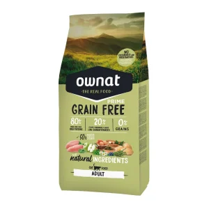 OWNAT Grain Free PRIME ADULT POULET ET DINDE - Pour chats adultes (8 kg)